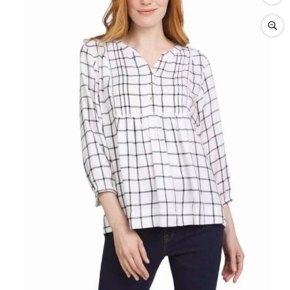 NWT- Wrangler Plaid Blouse